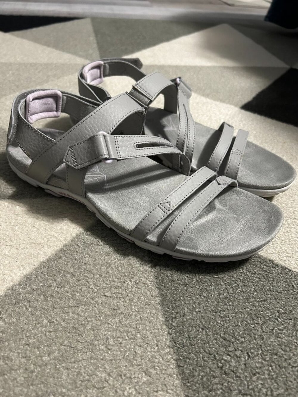 Merrell Gray Sandspur Rose Convert Leather Trail Sandals Women's Size 10